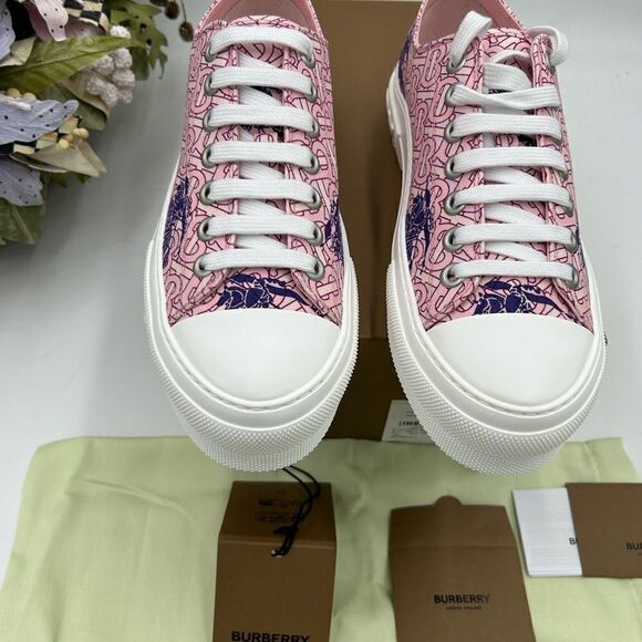 Women’s Burberry Jack TB monogram sneakers size 41 fits 10.5 US - Picture 4 of 12